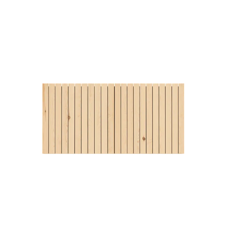 Cabecero de madera maciza en tono natural de 100x60cm - Dormitorio