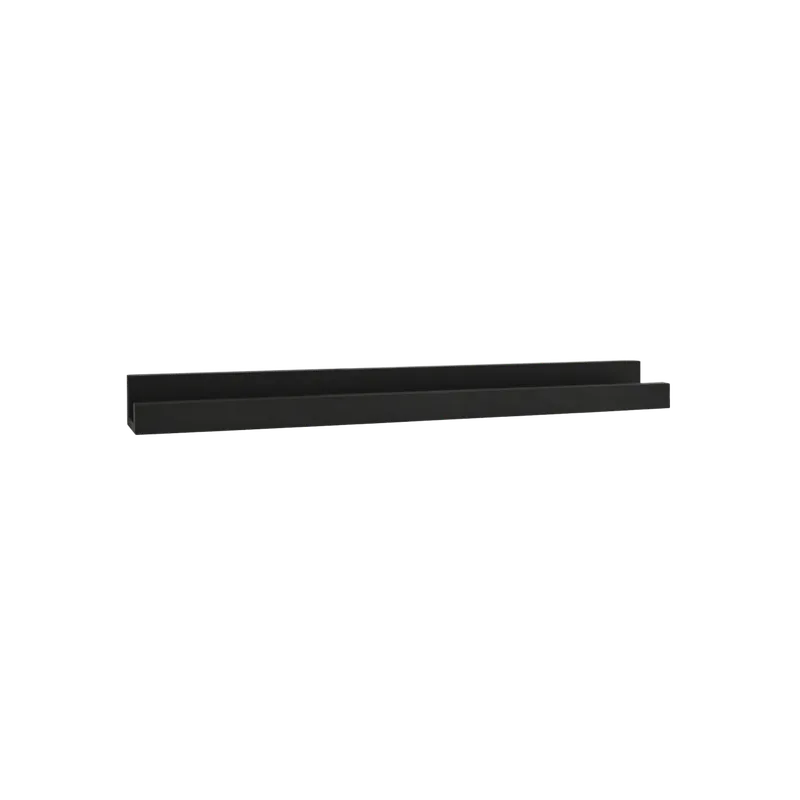 Estante de madera maciza flotante tono negro 50cm - Estanterías
