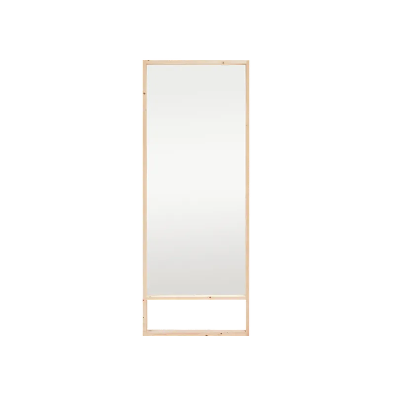 Espejo efecto madera maciza tono natural de 160x60cm - Espejos