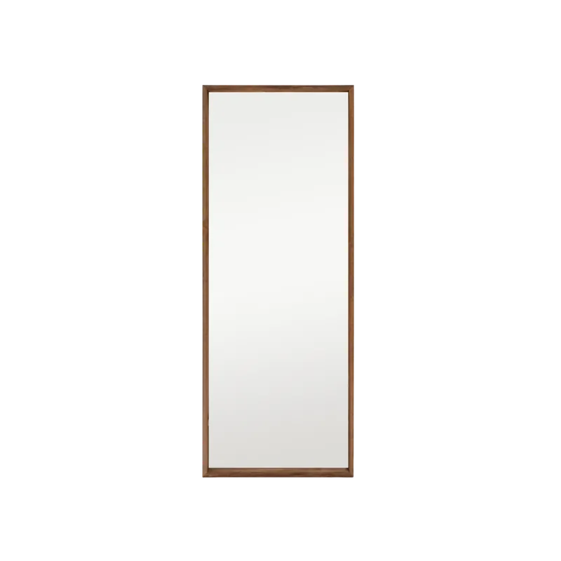 Espejo efecto madera maciza tono roble oscuro de 160x60cm - Espejos