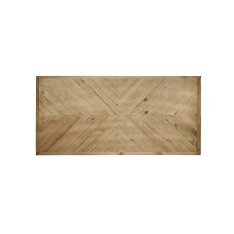 Cabecero de madera maciza estilo étnico en tono roble oscuro de 80x165cm - Dormitorio