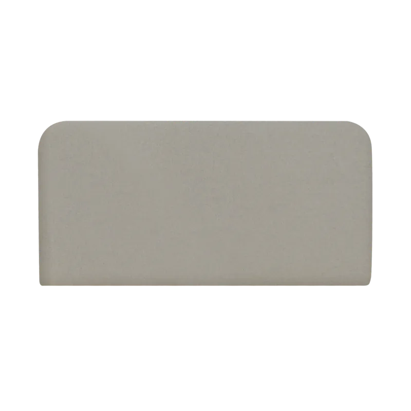 Cabecero tapizado horizontal con estructura de madera acabado en gris de 150x80cm - Dormitorio