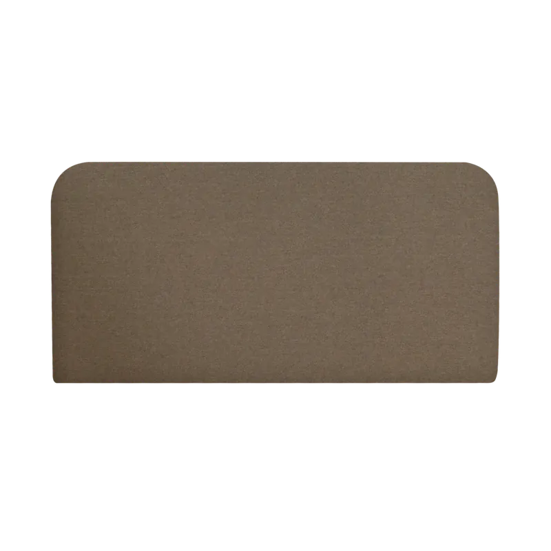 Cabecero tapizado horizontal con estructura de madera acabado en marrón de 150x80cm - Dormitorio