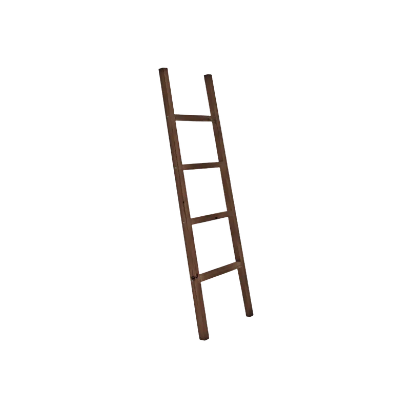 Escalera de madera maciza en tono nogal de 150x41cm - Accesorios