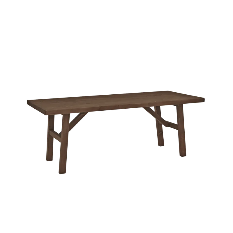 Mesa de centro de madera maciza acabado nogal de 120x50cm - Mesas de centro