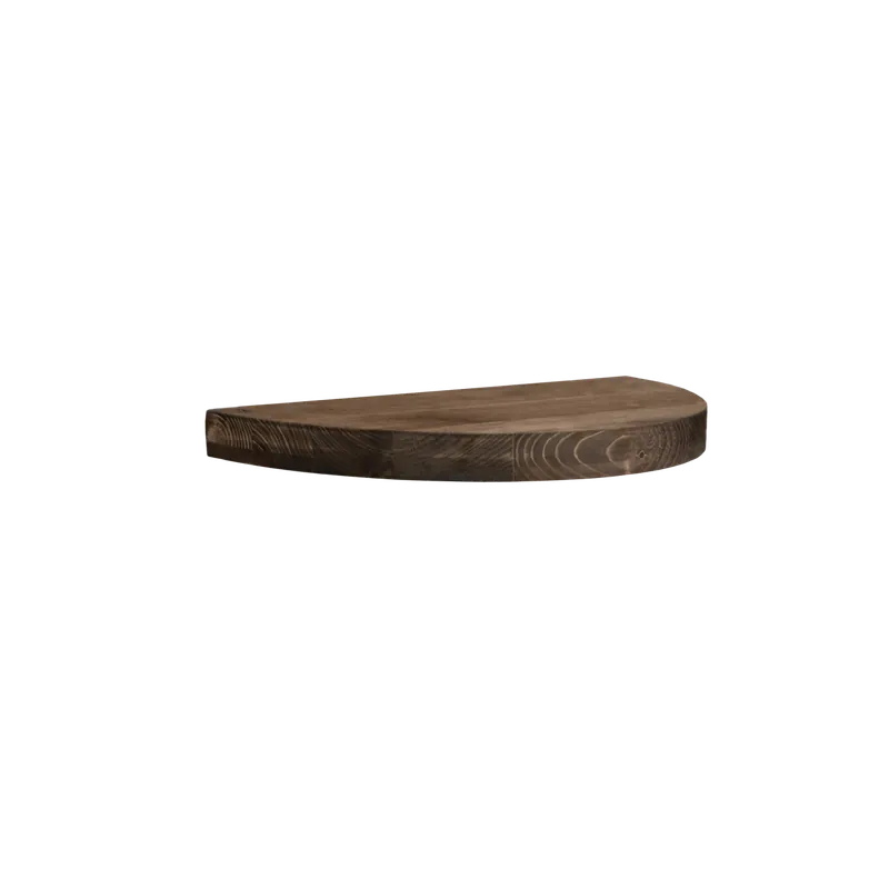 Mesita de noche de madera maciza flotante en tono nogal de 3x40cm - Mesitas de noche