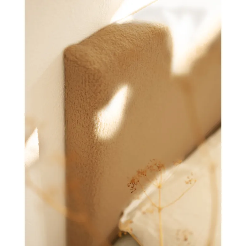 Cabecero tapizado de algodón en color taupe de 90x80cm - Cabeceros