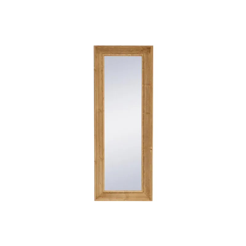 Espejo de madera maciza en forma rectangular acabado en roble oscuro de 72x92cm - Espejos