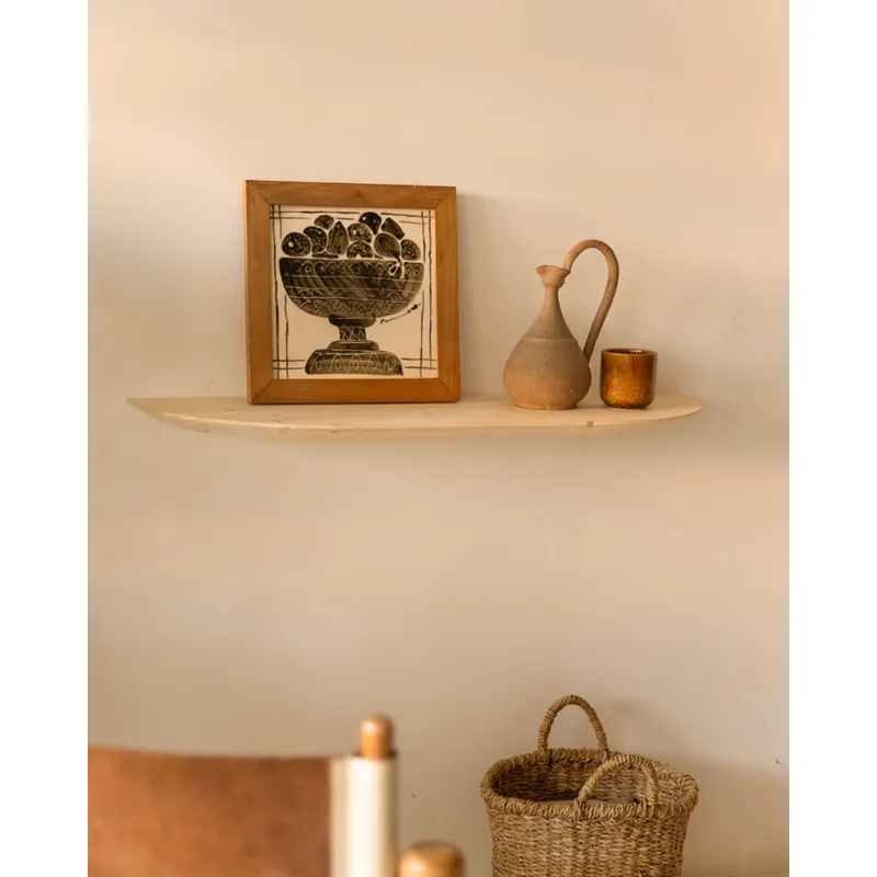 Consola recibidor de madera maciza en tono natural 100cm - Cómodas y consolas