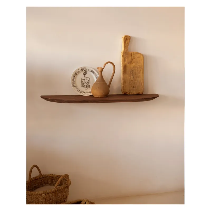 Consola recibidor de madera maciza en tono nogal 100cm - Cómodas y consolas