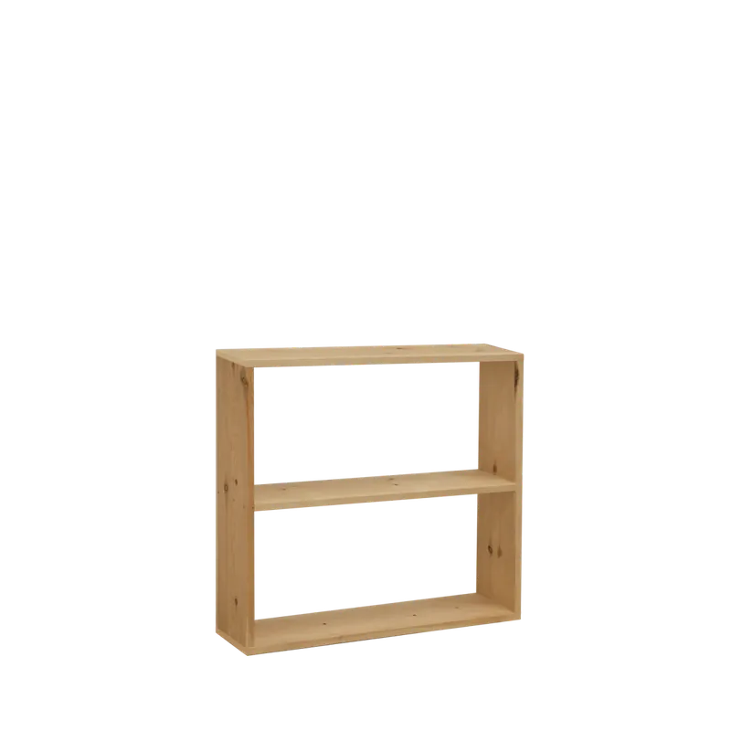 Estantería de madera maciza tono roble medio con 1 estante - Estanterías