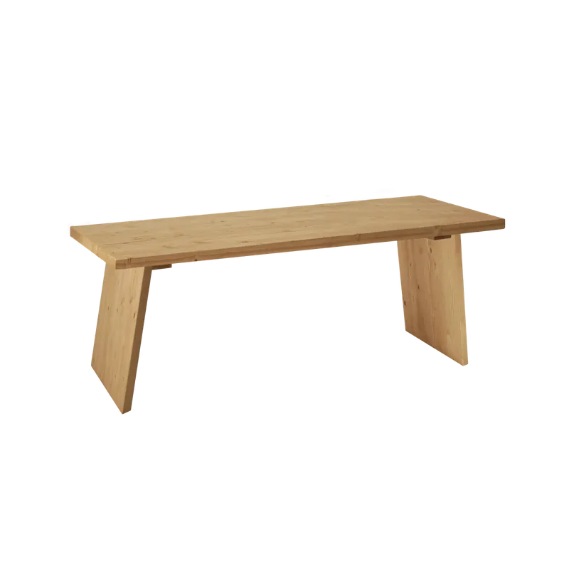 Mesa de centro de madera maciza en tono roble medio de 120x60cm - Mesas de centro