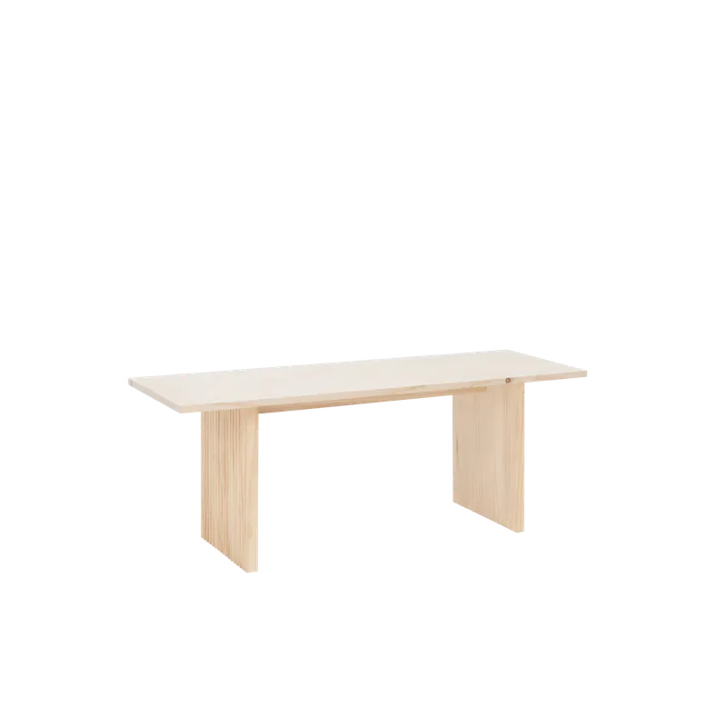 Mesa de centro de madera maciza en tono natural de 120cm - Mesas de centro