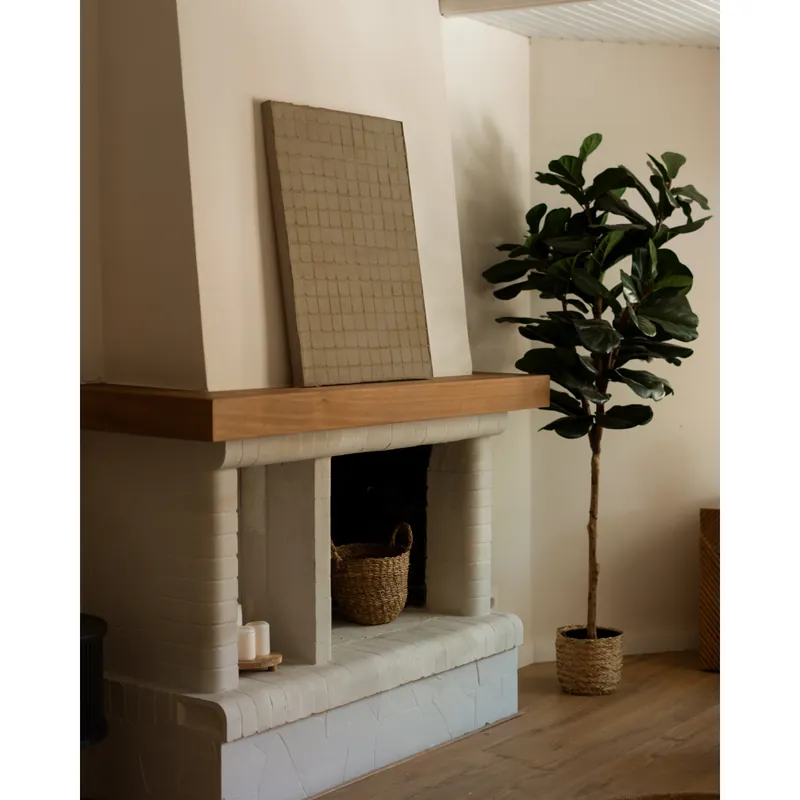Cuadro marrón decorativo sobre algodón con bastidor de madera pintado artesanalmente con pintura al óleo de 80x60cm - Decoración mural