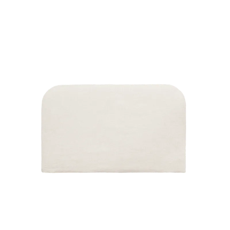 Cabecero tapizado desenfundable de lino blanco de 120x110cm - Cabeceros