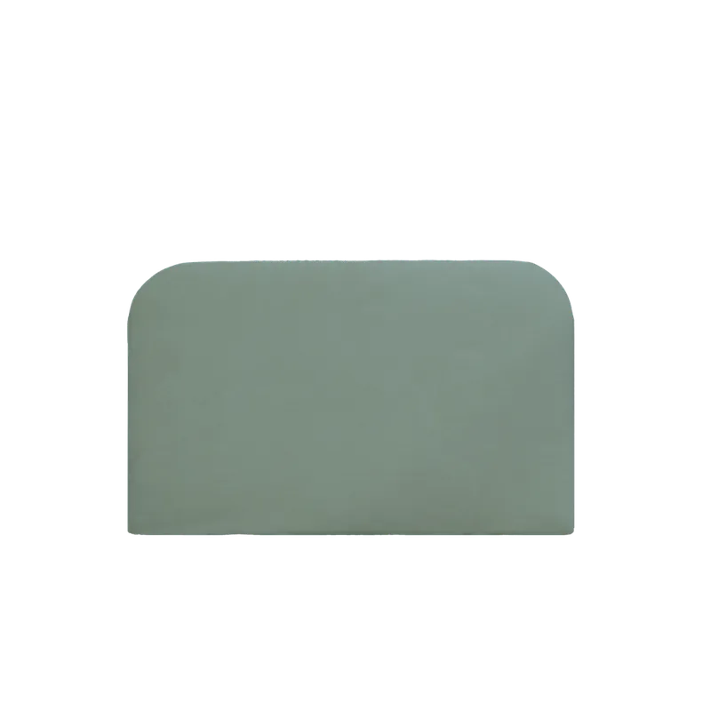 Cabecero tapizado desenfundable de pana verde azulado de 120x110cm - Cabeceros