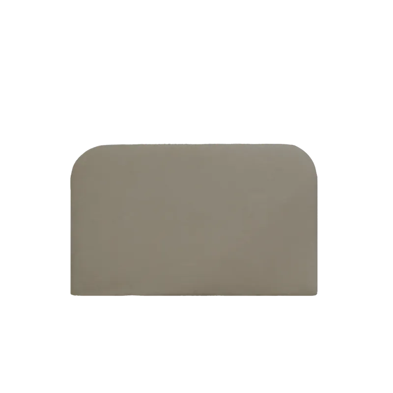 Cabecero tapizado desenfundable de pana marrón topo de 120x110cm - Cabeceros