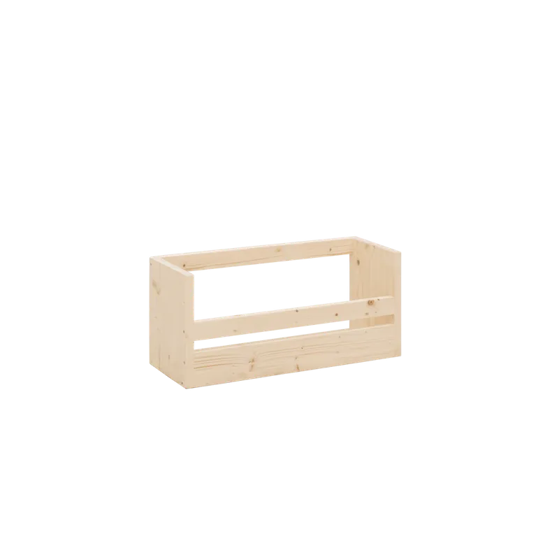 Estante zapatero de madera maciza en tono natural de 54x25cm - Envío rápido