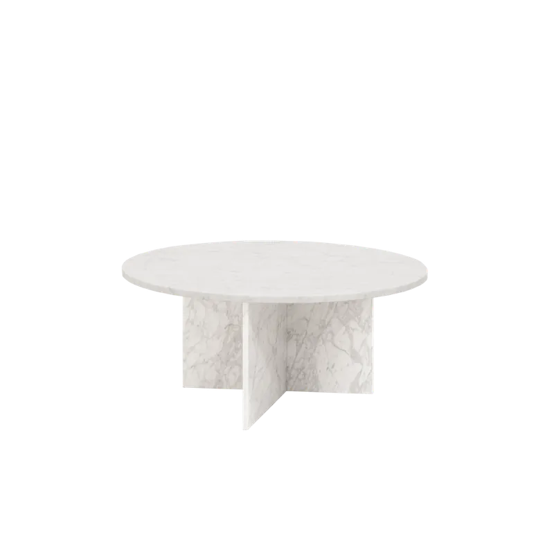 Mesa de centro redonda de mármol de Ø60cm - Mesas de centro