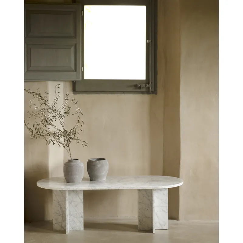 Mesa de centro de mármol de 120x50cm - Mesas de centro