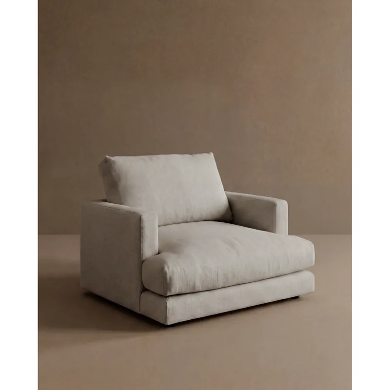 Sillón tono gris claro de 105cm - Inicio
