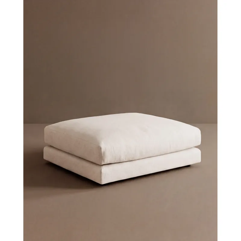 Puff blanco roto de 97x78cm - Inicio