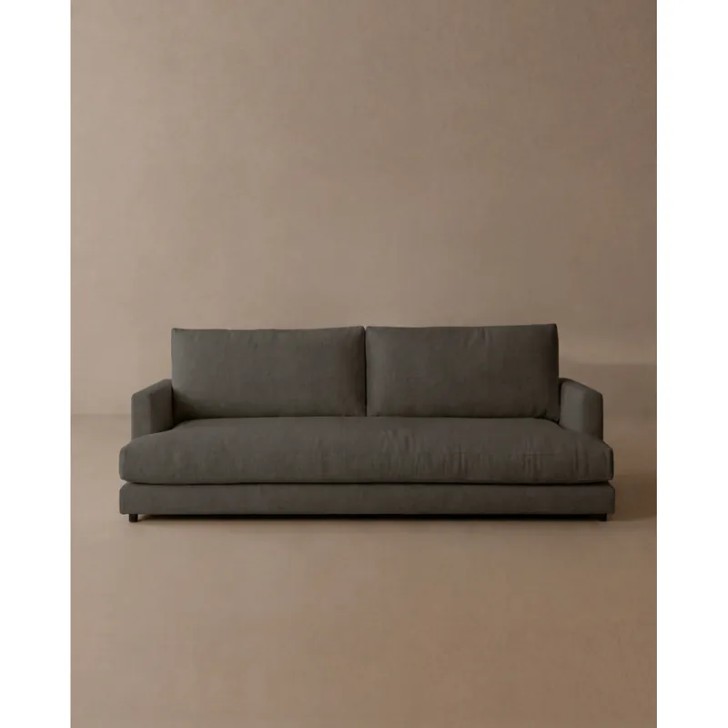 Sofá recto tono gris oscuro de 190cm - Inicio