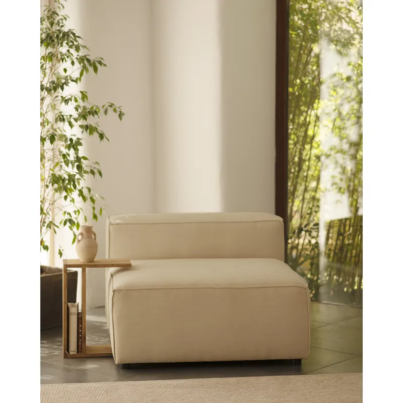 Sillón de pana color beige de 110x90cm - Inicio