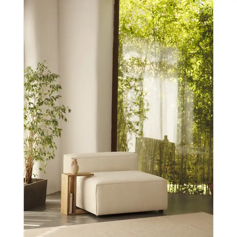Sillón de pana color blanco de 110x90cm - Inicio