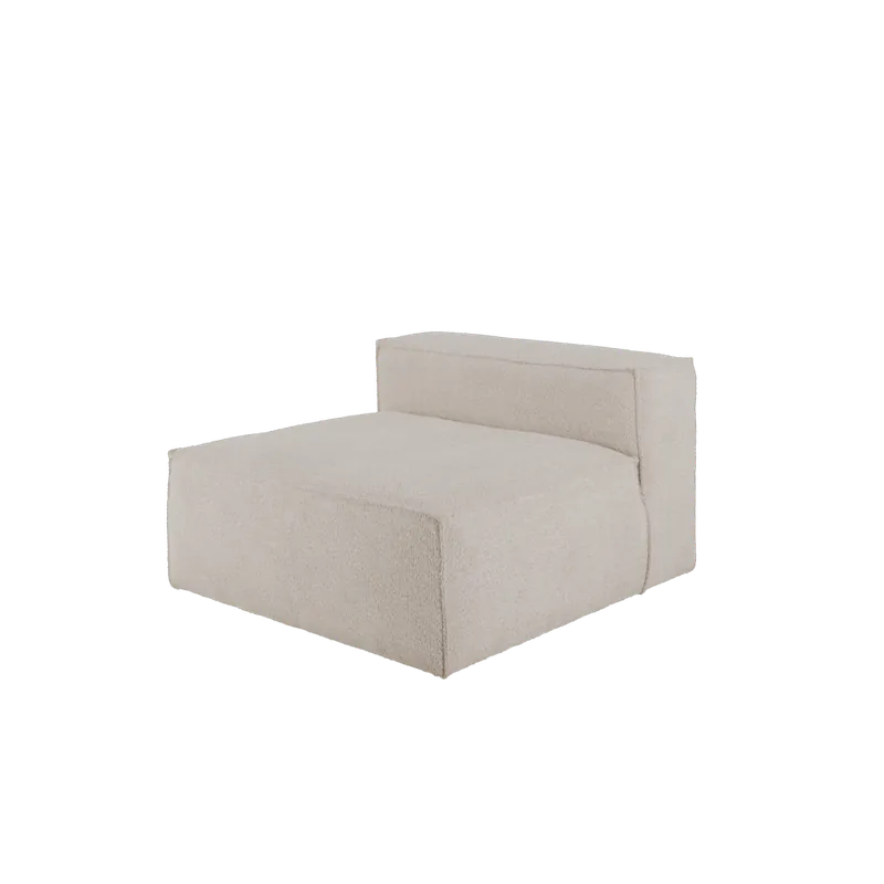 Sillón de bouclé color gris claro de 110x90cm - Inicio