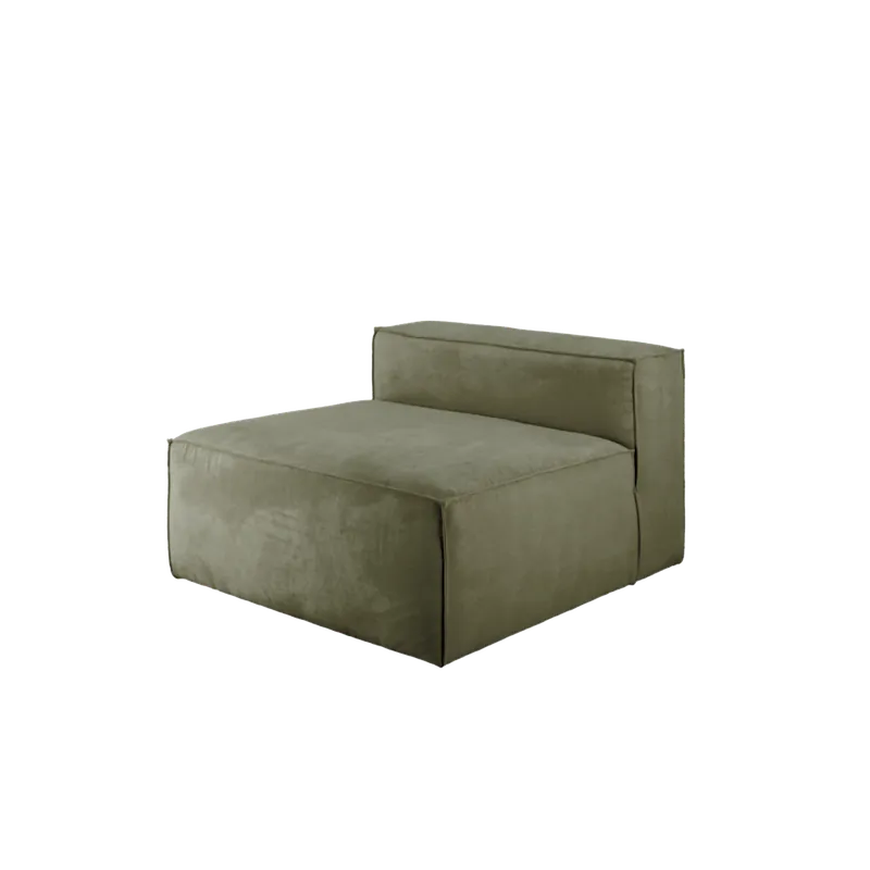 Sillón de pana color verde de 110x90cm - Inicio