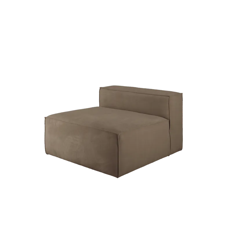 Sillón de pana color marrón topo de 110x90cm - Inicio