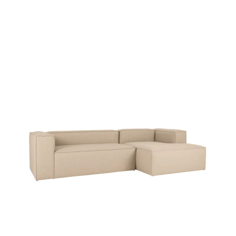 Sofá de 4 plazas con chaise longue derecho color beige de 250x175cm - Inicio