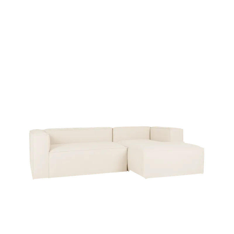 Sofá de 4 plazas con chaise longue derecho color blanco roto de 250x175cm - Inicio