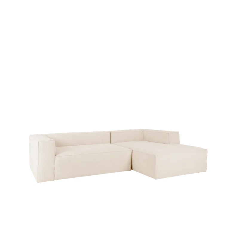 Sofá de 4 plazas con chaise longue derecho color blanco de 250x175cm - Inicio