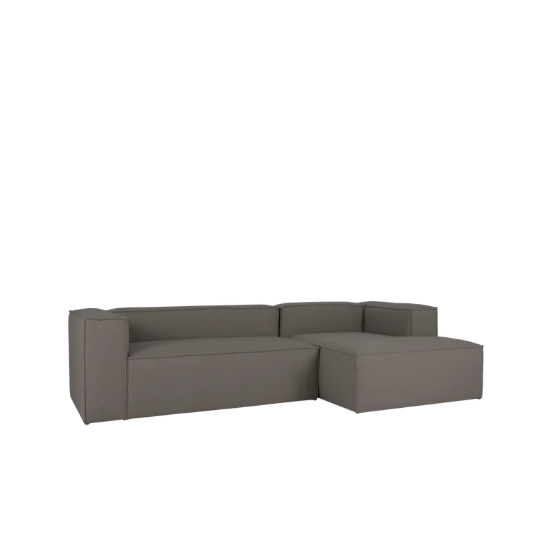 Sofá de 4 plazas con chaise longue derecho color gris oscuro de 250x175cm - Inicio