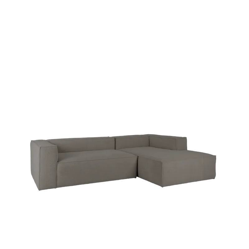 Sofá de 4 plazas con chaise longue derecho color gris oscuro de 250x175cm - Inicio