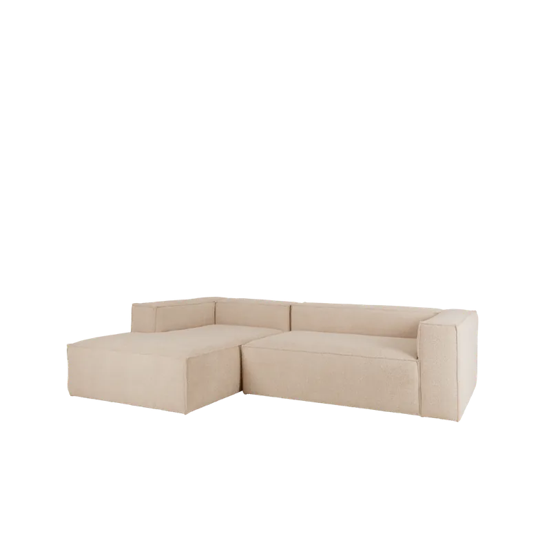 Sofá de 4 plazas con chaise longue izquierdo color beige de 250x175cm - Inicio