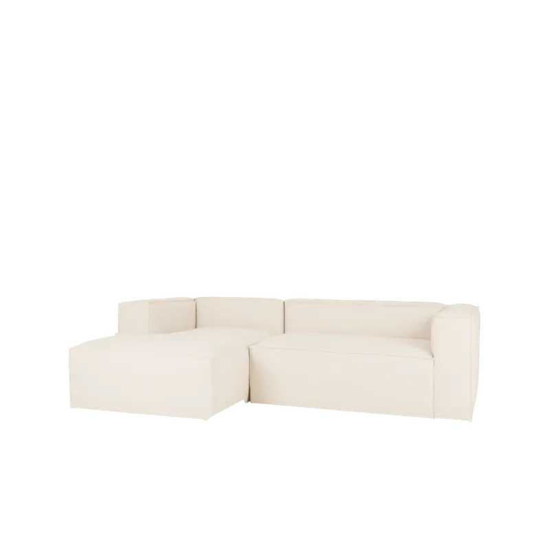 Sofá de 4 plazas con chaise longue izquierdo color blanco roto de 250x175cm - Inicio
