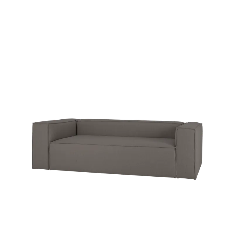 Sofá de 3/4 plazas color gris oscuro de 210x110cm - Inicio