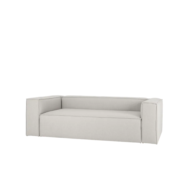 Sofá de 3/4 plazas color gris claro de 210x110cm - Inicio
