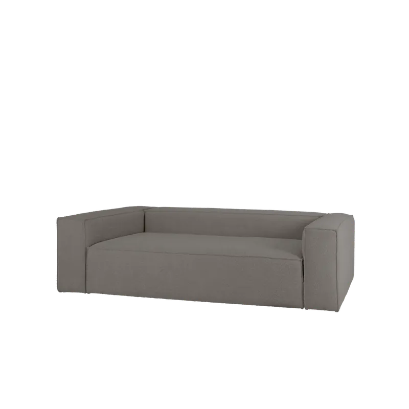 Sofá de 3/4 plazas de bouclé color gris oscuro de 210x110cm - Inicio