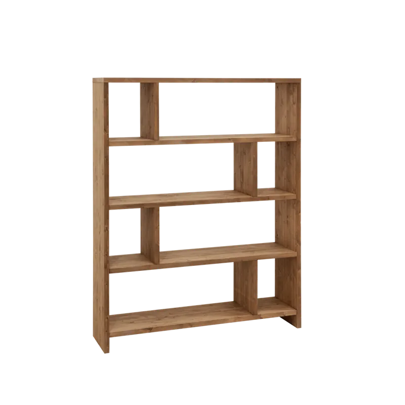 Estantería de madera maciza tono roble oscuro de 180x140cm - Estanterías