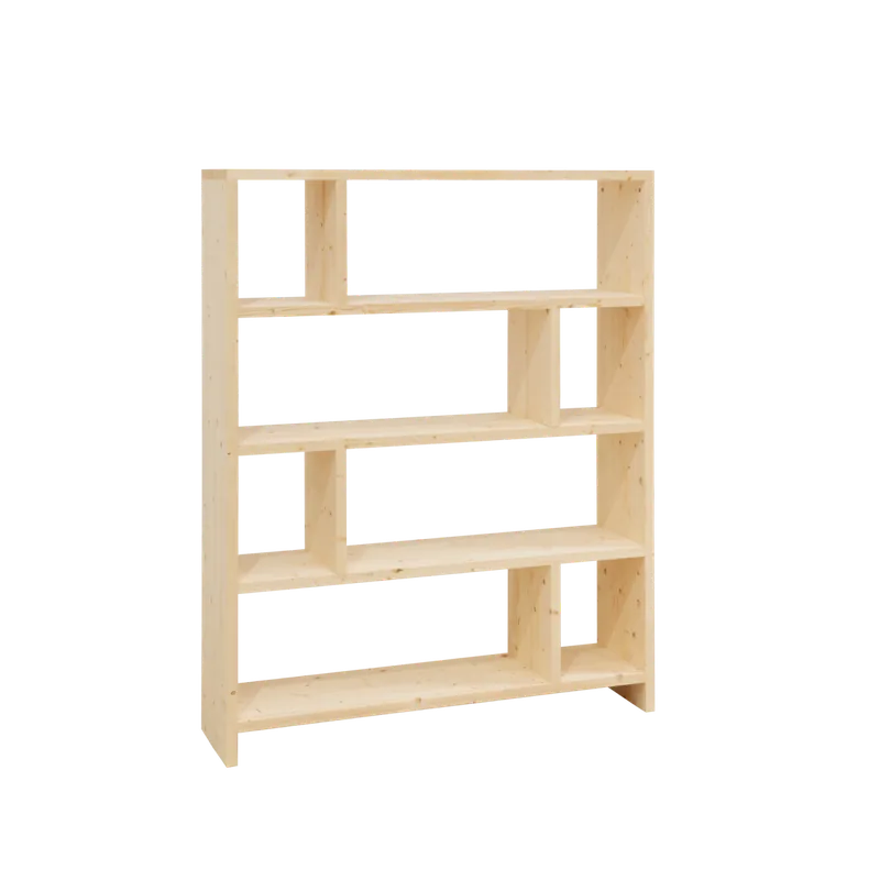 Estantería de madera maciza tono natural de 180x140cm - Inicio
