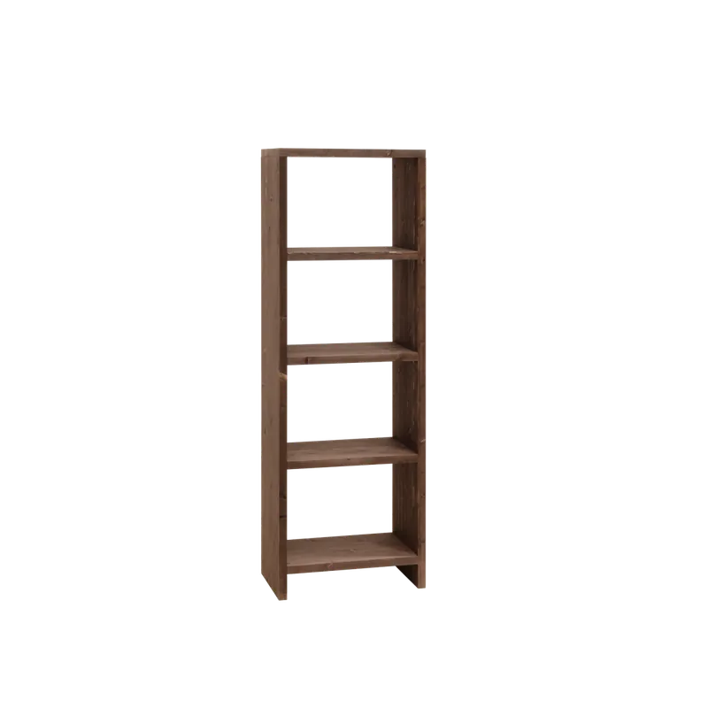 Estantería de madera maciza tono nogal de 180x60cm - Inicio