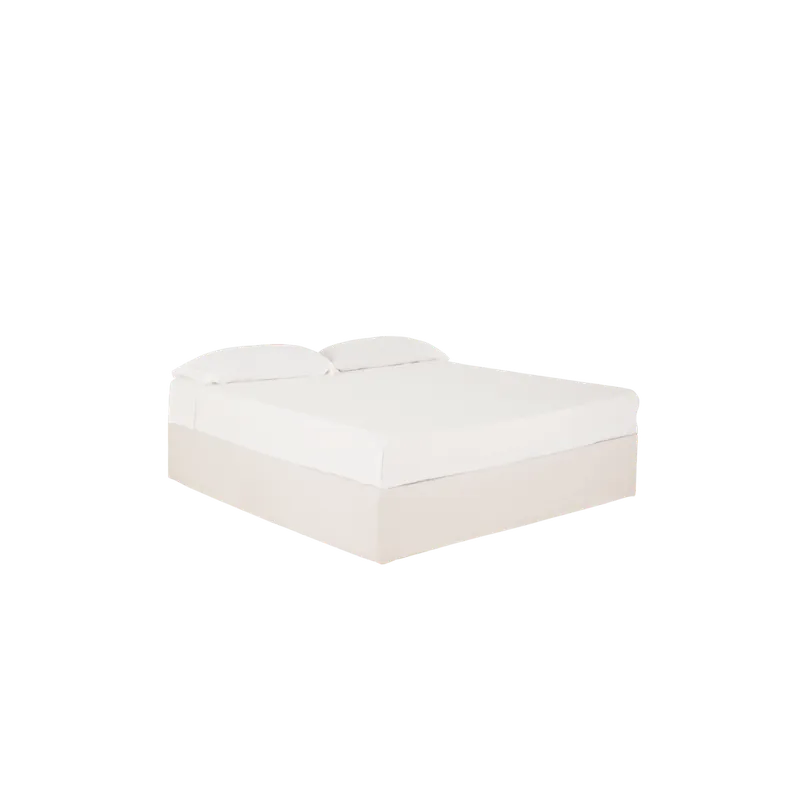 Canapé desenfundable de lino blanco para colchón de 90x200cm - Dormitorio