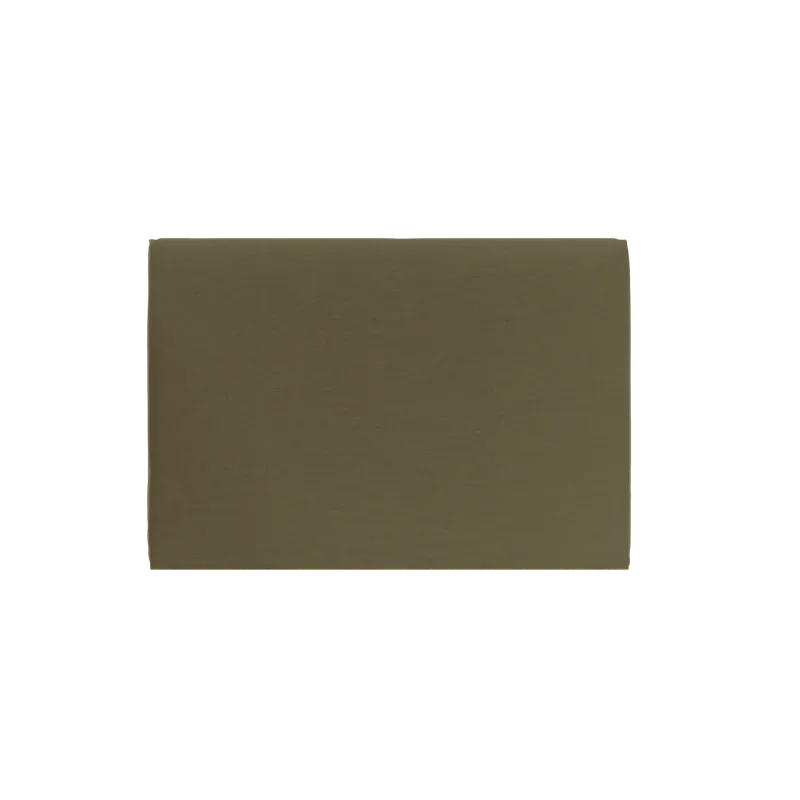 Cabecero tapizado desenfundable de lino verde de 120x110cm - Cabeceros