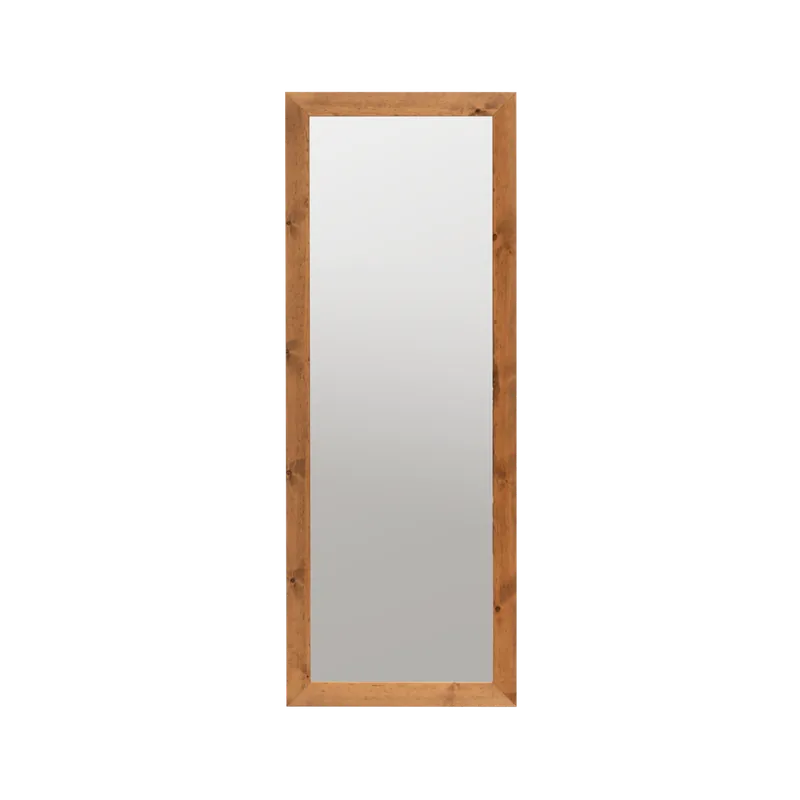 Espejo rectangular de madera de pino en tono natural de 60x160cm - Espejos