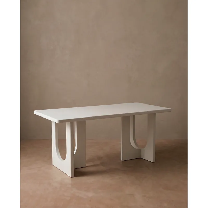 Mesa de comedor de microcemento en 160x80cm - Mesas de comedor