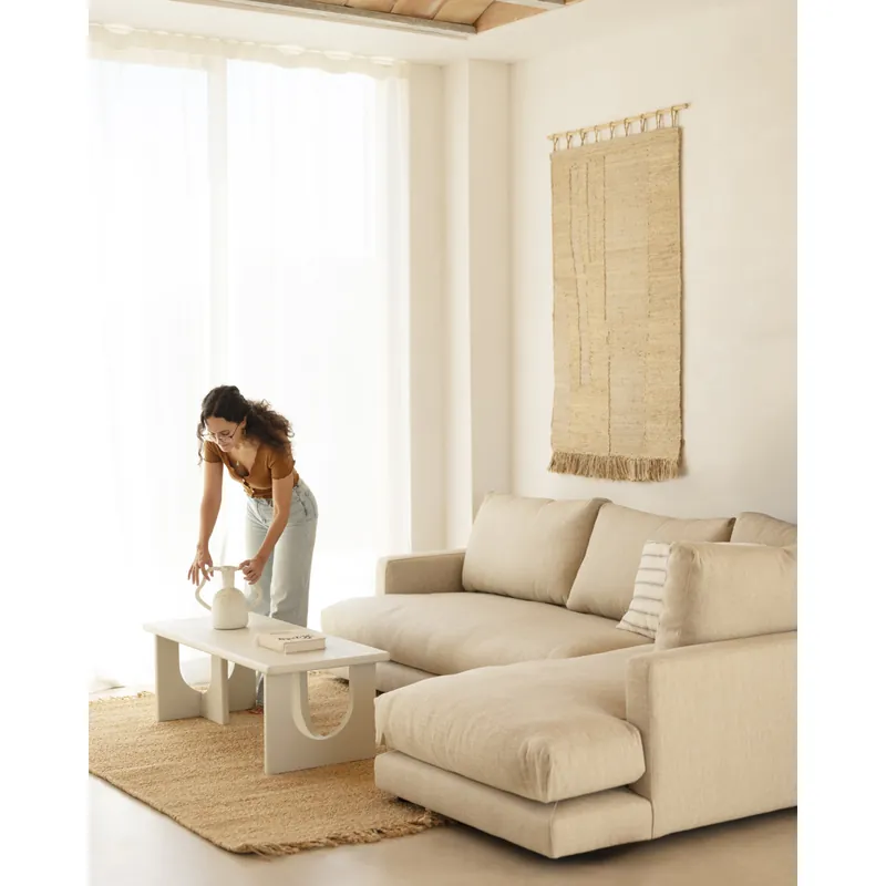 Mesa de centro de microcemento en 120x50cm - Mesas de centro